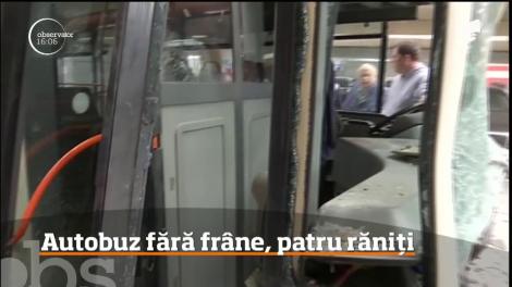 Un autobuz al Societăţii de Transport Bucureşti a rămas fără frâne. Patru oameni au fost răniți
