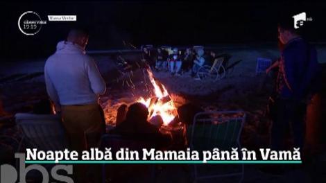 Turiștii nu au grija vremii. Au vrut să marcheze prima întâlnire cu marea din acest an, cu petreceri de pomină