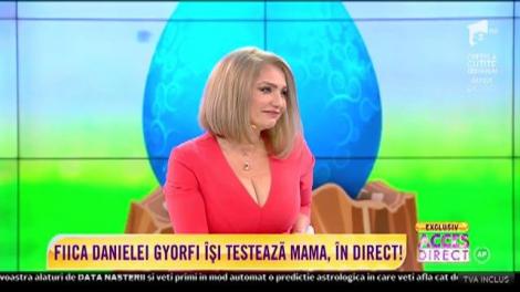 Fiica Danielei Gyorfi își testează mama, în direct. Cum a reacționat artista