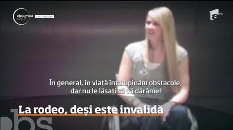 Amberley Snyder, concurentă la rodeo, a suferit un tragic accident de maşină şi a rămas imobilizată, iar tânăra nu a renunţat să practice călăria