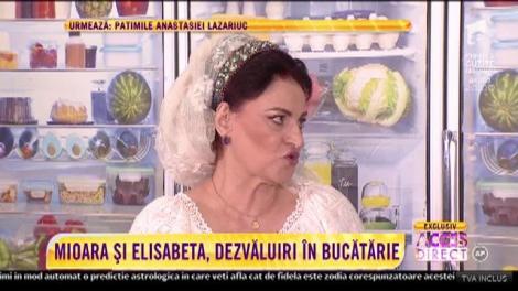 Mioara Velicu şi Elisabeta Turcu, competiție în bucătărie.  Vedetele au preparat învârtită şi cornuleţe cu nucă şi gem de gutui