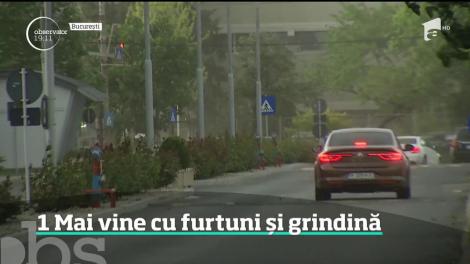 1 Mai vine cu furtuni și grindină. Meteorologii au emis o avertizare cod galben de ploi şi vijelii