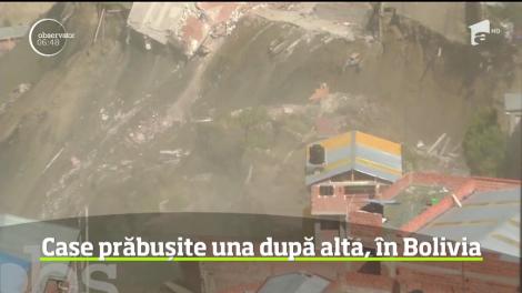 Aproape 20 de case din Bolivia, unele cu mai multe etaje, s-au prăbuşit în numai câteva minute, după o alunecare de teren