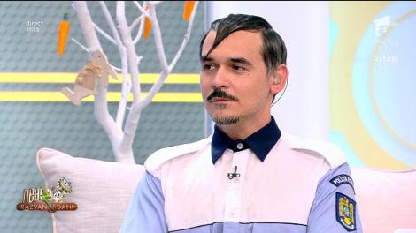 Frizura îi joacă feste polițistului Răzvan Simion: De la caschetă am părul așa, plus că am venit cu geamul deschis