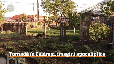 A rămas dezastru în urma tornadei uriaşe care a declanşat alerta de cod roşu în sudul României