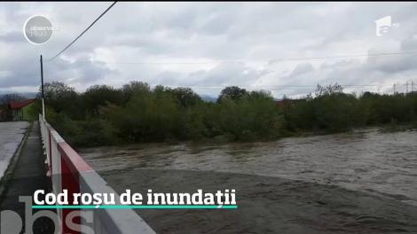 Cod roşu de inundaţii în două judeţe din vestul ţării. Zeci de familii sunt ameninţate de afluenţii râului Timiş şi Bistra