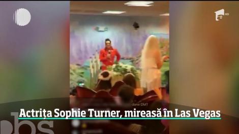 Actrița Sophie Turner, mireasă în Las Vegas