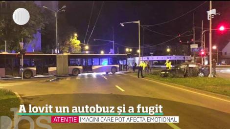 Spaimă cumplită pentru pasagerii unui autobuz public din Timişoara, care a fost izbit în plin de un şofer teribilist