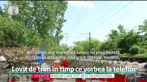 Un tânăr de 18 ani a fost lovit de tren în timp ce vorbea la telefon