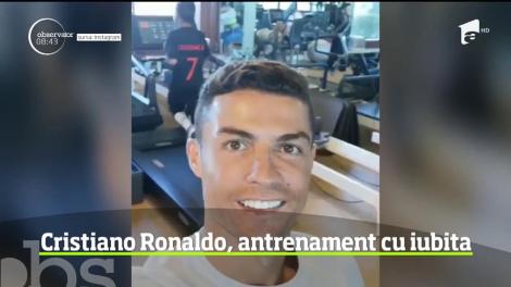 Cristiano Ronaldo, antrenament cu iubita