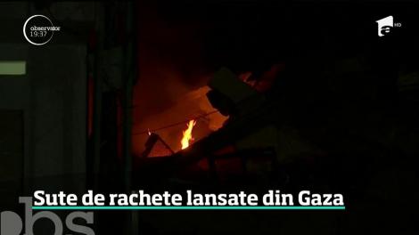 Sute de rachete lansate din Gaza către Israel