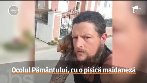 Un scoțian face ocolul pământului alături de o pisică maideneză