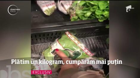 Fructele şi legumele ambalate în pungi nu au întotdeauna greutatea de pe ambalaj