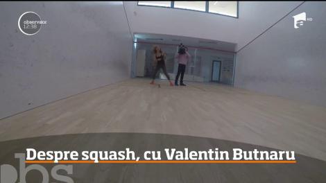 Valentin Butnaru o provoacă pe Carmen Brumă la squash