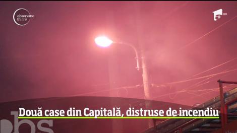 Alertă în Capitală. Un incendiu izbucnit de la o sobă a lăsat două familii fără case