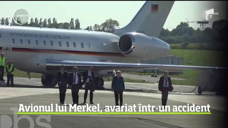 Avionul oficial cu care se deplasa, prin ţară, cancelarul Angela Merkel a fost avariat într-un accident neobişnuit