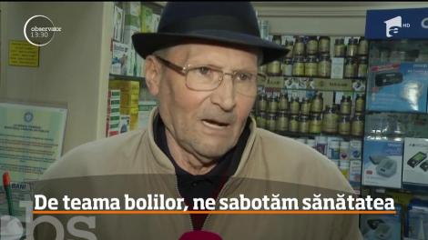 Românii se tem de boli iar această frică îi face să îşi saboteze singuri sănătatea