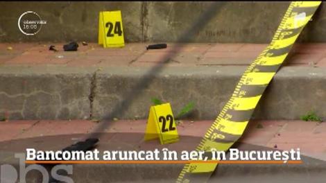 Un bancomat aflat la o filială din București a unei bănci a fost aruncat în aer