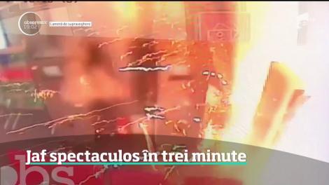 Filmul complet al exploziei la bancomatul din Bucureşti. Anchetatorii vorbesc despre cel mai eficient atac de până acum