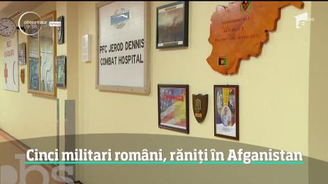 Cinci militari români au fost răniţi în Afganistan. Soldaţii noştri se aflau într-o misiune de patrulare, alături de militari americani, când au fost atacaţi