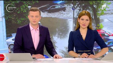 A plouat în câteva ore cât într-o lună în Bucureşti! O staţie de metrou a fost inundată