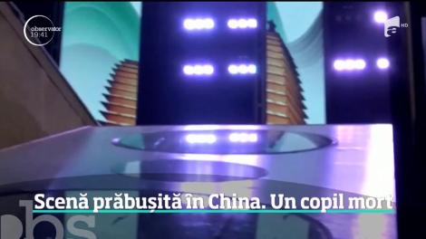 Scenă prăbușită în China. Un copil a murit