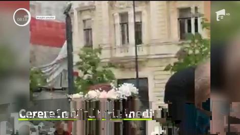 O cerere în căsătorie mai puţin obişnuită a avut loc la Cluj-Napoca