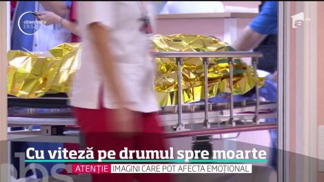 Trei tineri au murit, iar doi sunt răniţi grav, după ce maşina lor s-a izbit violent de un stâlp de electricitate, în Giurgiu!