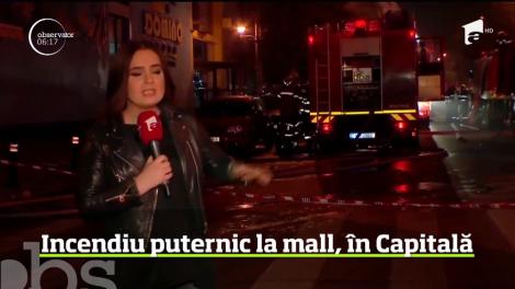 Un incendiu puternic a izbucnit într-un mall din Capitală