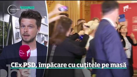 CEx PSD, împăcare cu cuțitele pe masă