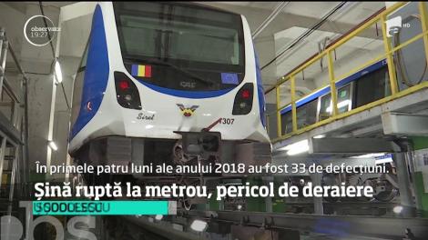 Încă un incident grav pune în pericol siguranţa la metrou. O şină s-a rupt lângă staţia Pipera