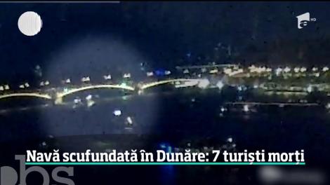 Un vas plin cu zeci de turişti s-a scufundat în Dunăre, la Budapesta! Şapte oameni au murit, iar 21 sunt încă dispăruţi