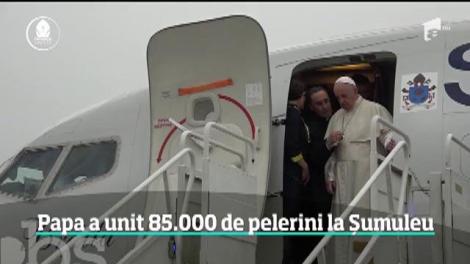 Papa Francisc a unit 85.000 de pelerini la Şumuleu