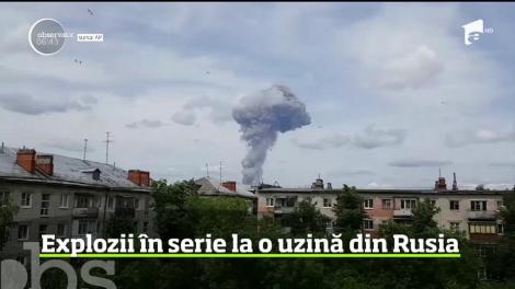 Explozii puternice la o fabrică de muniţii din Rusia. Aproape 80 de oameni au fost răniţi