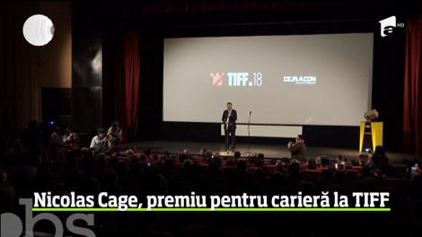 Actorul Nicolas Cage a primit premiul pentru întreaga carieră la TIFF