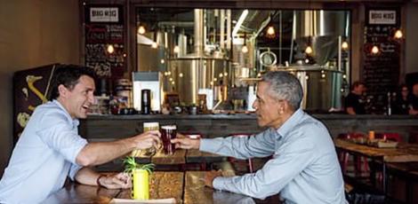 Barack Obama şi premierul canadian Justin Trudeau rămân buni prieteni chiar şi după ce fostul preşedinte american şi-a încheiat mandatele