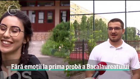 Fără emoții la prima probă a Bacalaureatului