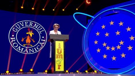 Finala iUmor! Viorica Dăncilă, discuție cu regina Marii Britanii: Lumea iese în stradă pentru socializare, scumpă doamnă!