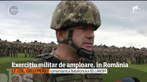 Pe poligonul de la Cincu, în judeţul Braşov, se desfăşoară unul dintre cele mai importante exerciţii NATO.