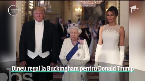Donald Trump a fost oaspetele de seamă al reginei Elisabeta la un banchet de stat dat chiar în onoarea lui.