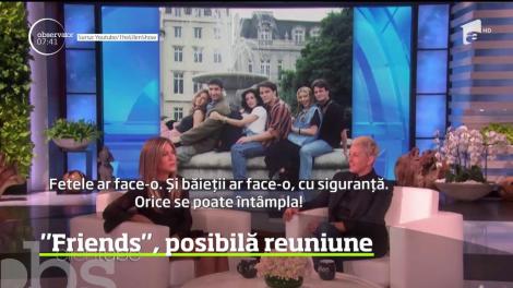 Invitată în emisiunea lui Ellen Degeneres, actriţa Jennifer Aniston a vorbit despre o posibilă revenire pe ecrane a celebrului serial "Friends"