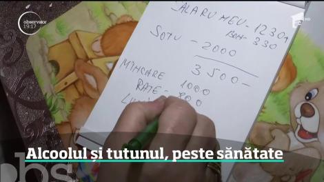 Românii îşi dau o mare parte din venituri pe tutun şi alcool