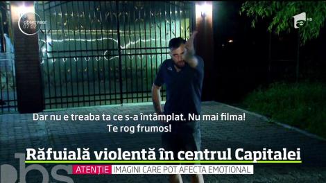 Scene de o violenţă extremă, filmate în Capitala. O rivalitate mai veche între două familii a fost tranşată cu bâte şi pietre