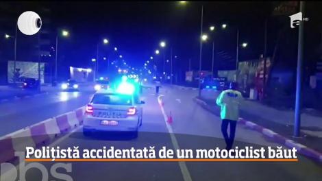 Polițistă accidentată de un motociclist băut, în Mamaia Nord