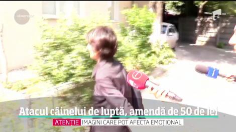 Stăpânul câinelui de luptă care a sfâşiat un patruped şi putea ucide în orice moment două femei şi un copil va scăpa doar cu o amendă de câteva zeci de lei