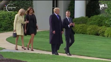 Tensiunile dintre Donald Trump şi Emmanuel Macron se resimt în grădina Casei Albe