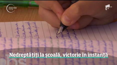 Doi elevi care s-au simţit nedreptăţiţi la şcoală şi-au câştigat dreptatea în instanţă