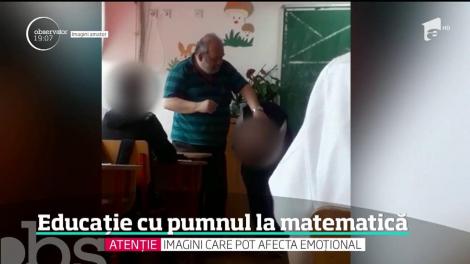 Un profesor de matematică din Bucureşti a fost filmat în timp ce pedepseşte un elev în faţa clasei