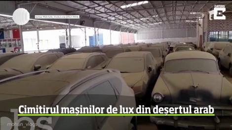 Un cimitir de maşini mai puţin obişnuit poate fi văzut în plin deşert, aproape de Dubai