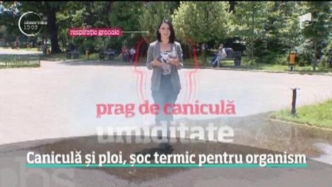 O ploaie de gheaţă a inundat Curtea de Argeş. Caniculă și ploi, șoc termic pentru organism